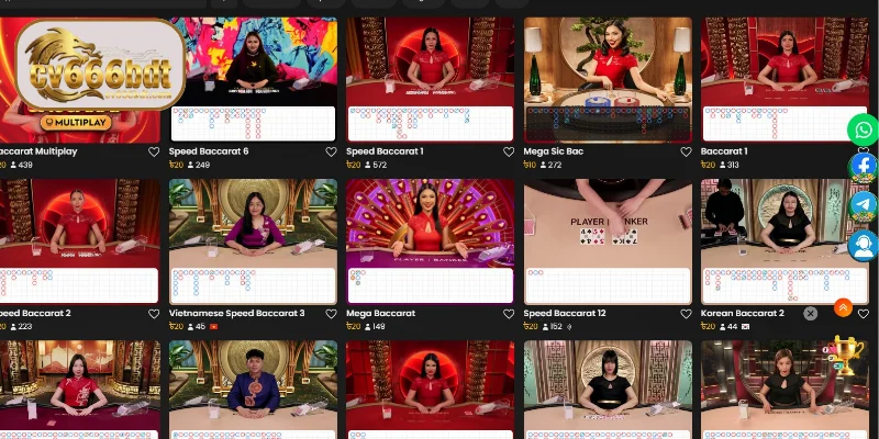 CV666-এ ব্যাকারাটের সংস্করণসমূহ